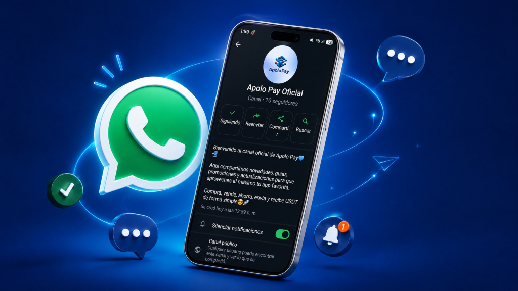 canal de WhatsApp de Apolo Pay