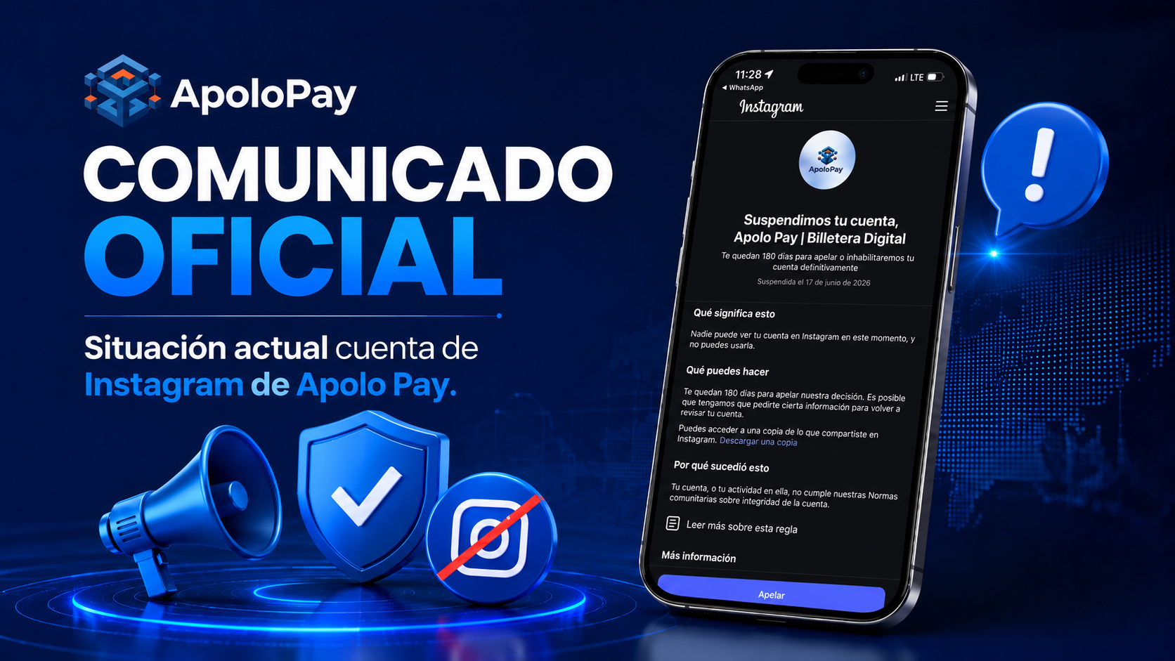 cuenta de Instagram de Apolo Pay